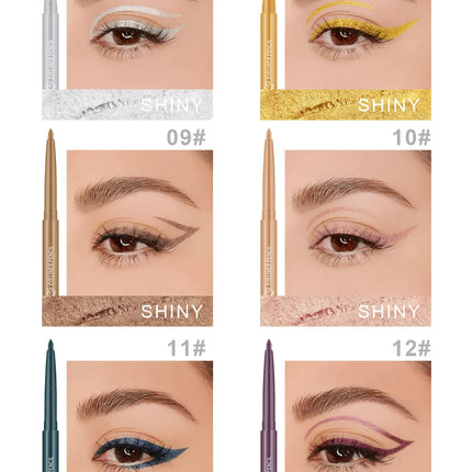 Eyeliner Pen Is Waterproof, Sweat-Proof, Does Not Smudge, Easy for Beginners to Use, Green, Purple, Black, Long-Lasting, Non-Fading Eyeliner Pen