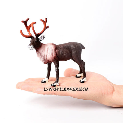 Simulation Woodland Animal Deer ,Moose,Elk,Reindeer,Alpaca,Kudu Model Figurines Cake Toppers Collection Figure Christmas Gift