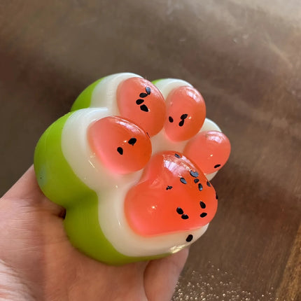 Watermelon Cat Paw Squeeze Pinch - Slow Rebound, Realistic Paw Design, Fun, Suitable for Valentine's Day/birthday Gifts