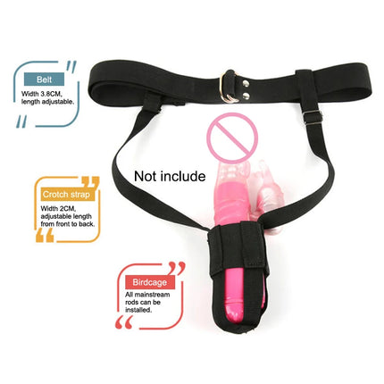 【A]1Pc Adjustable Waist Harness Holder for Dildo Wand Massager - Sex Toy for Women Wearable Constrained Forced Strap No Vibrator