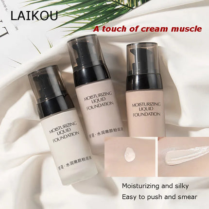 LAIKOU Foundation Concealer 40g Foundation Makeup Base Face Cream Liquid  Moisturizer Oil control Maquiagem  With MakeUp