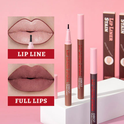 QIBEST Matte Liquid Lipliner Pencil Waterproof Plumping Stain Lipstick Natural Lip Liner Outline Lips Contour Pen Cosmetics
