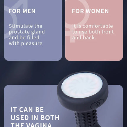 Vibrating LED Anal Plug Wireless APP Women Butt Plug Prostate Massager for Men Vibrating Adult Sex Toy Anal Vibrator for Couples
