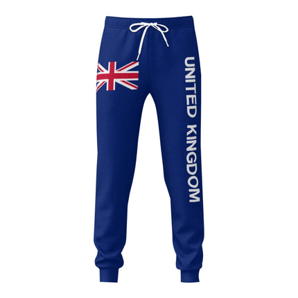Mens Sweatpants United Kingdom GB Flag Pants with Pockets Joggers Soccer Football Multifunction Sports Sweat With Drawstring
