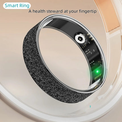 Simple Smart Ring Heart Rate Blood Oxygen Sleep Health Monitor Sport Ring IP68 Waterproof Pedometer Remote Gesture Control Photo