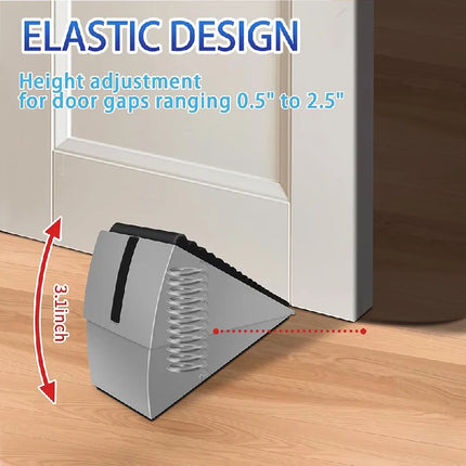 Spring Loaded Heavy Duty Door Stopper - Anti-Collision Door Plug, Windproof Door Wedge and Rubber Door Stop for Home Use