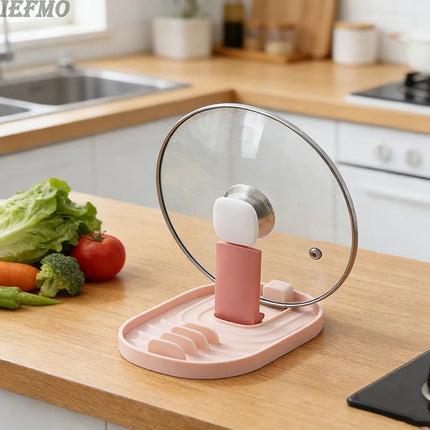 Foldable Pot Lid Holder Kitchen Organizer Shovel Storage Rack Drain Drying Rack for Sink Space Saving Kitchen Gadgets