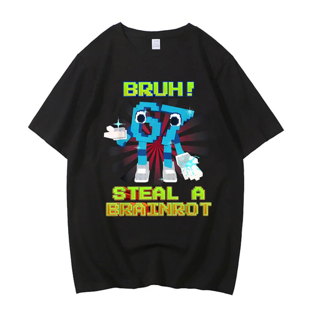 High Quality Cotton 67 Six Seven Funny Italian Brainrot Boys Fashion Gaming Meme T-Shirt Gamer Gen Alpha Slang Saying Tee Tops