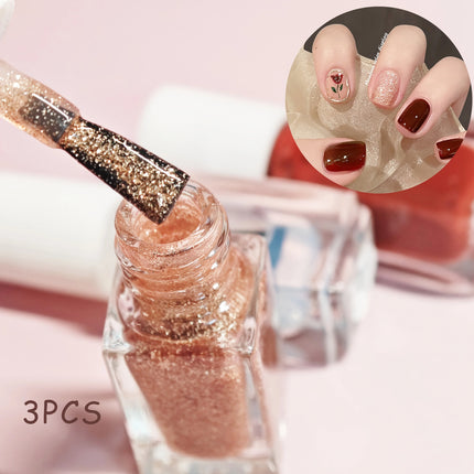 V05 Tulip Intense 3-Bottle Set No-Bake Nail Polish Quick-Dry Long-Lasting Peelable Water-Based Nail Polish Kit