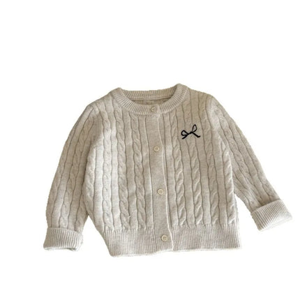 New Children's Fashion Baby Girl Autumn Sweater  Winter Baby Girl Clothes Solid Color Autumn Knitted Cardigan Spring and Autumn
