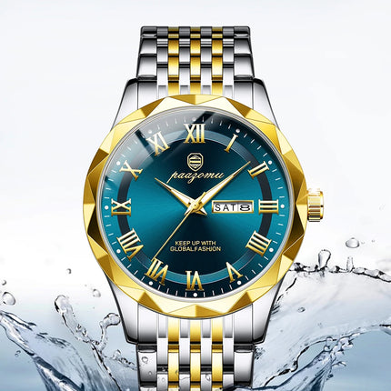 PAAZOMU 2025NEW Luxury Quartz Man Wristwatch Sport Men Watches Waterproof Luminous Date Stainless Steel Men's Watch