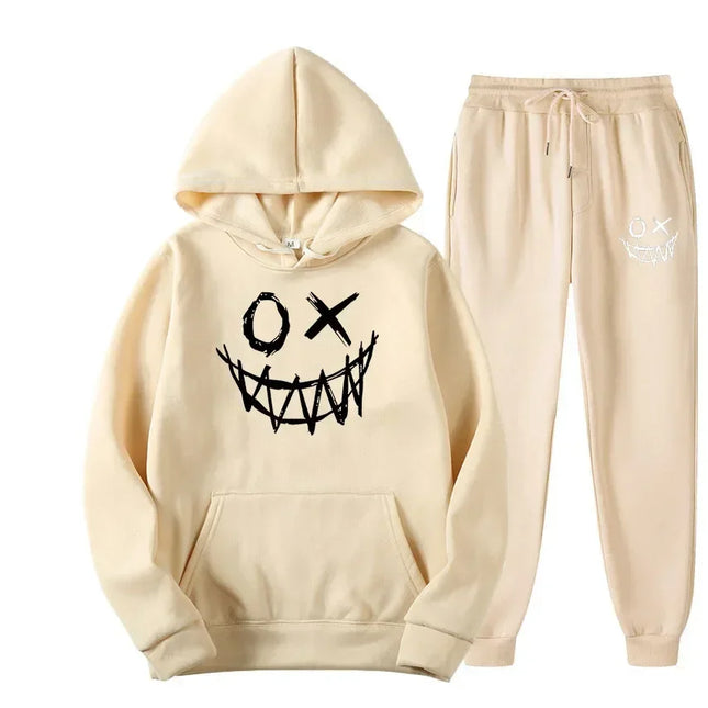 WinterCasual Sweatsuit Men Hoodie Sweatpants 2 Piece Set Sweatsuit Jogger Sweat suit Tracksuit Men Jogging Sweatsuit Sport Suit