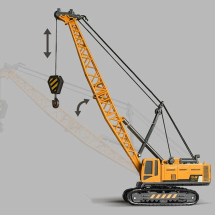 Engineering Diecast Crane Bulldozer Excavator Vehicle Construction Alloy+Plastic Tractor Inertial Model Toys for Children Boys