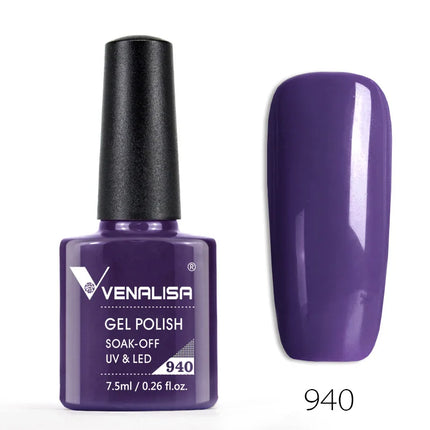 Venalisa Nail Gel Polish Semi Permanent Salon Quality TPO Free Glitter 7.5ml Soak off UV LED Nail Gel Varnish