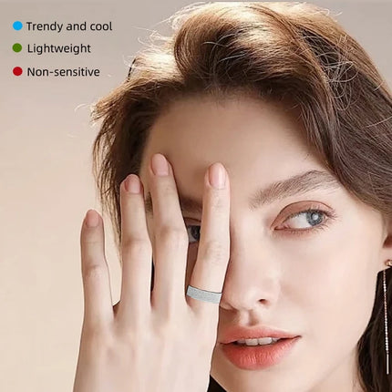 Simple Smart Ring Heart Rate Blood Oxygen Sleep Health Monitor Sport Ring IP68 Waterproof Pedometer Remote Gesture Control Photo