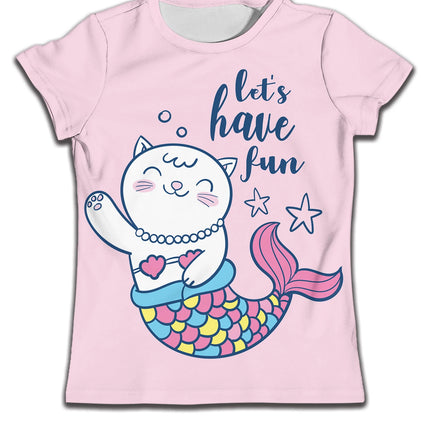 New Cartoon T-shirt Kids Boys Children Clothes Girls Cats Graphic T Shirts Boy Baby Summer Top KID Girl Birthday Short Sleeve