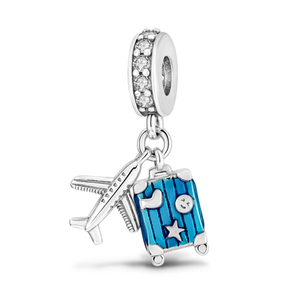Charm Hot Sales 925 Sterling Silver Charms Beads CZ pave Round Charms Fit Original Bracelet Necklace Charms Jewelry Gift DIY