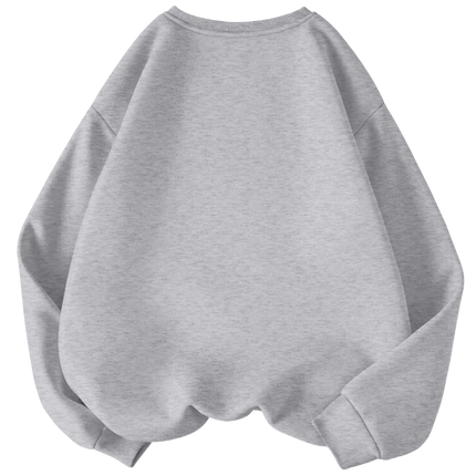 Women's Light Gray Oversized Crewneck Sweatshirt Loose Fit Casual Pullover