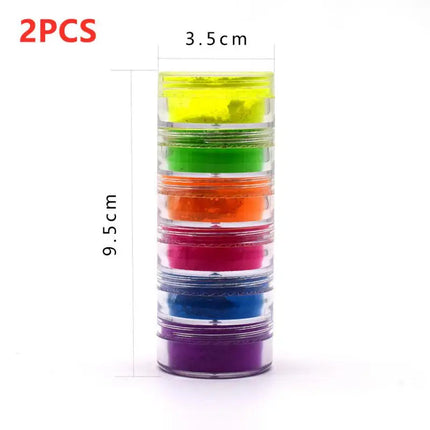6 Colors/Set Neon Eyeshadow Easy To Apply Fine Powder Matte Mineral Sequin Eye Shadow Palette Waterproof Eyeshadow Cosmetics