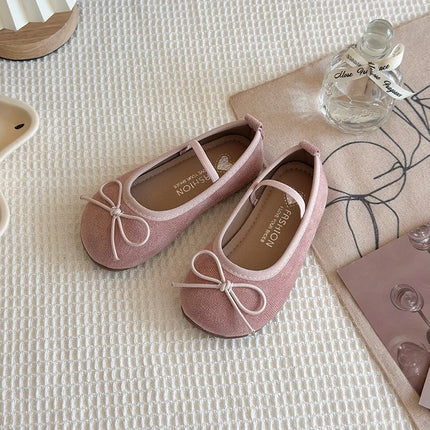 Kids Ballet Flats for Girls with Cute Bowtie and Colorful Options Non-Slip Soft Sole Toddler Dance Practice Flats Elegant spring