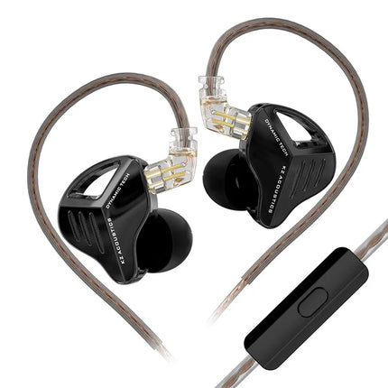 KZ ZVX PRO Dynamic In Ear Earphones HIFI Bass Earbuds Metal Monitor Headphones Sport Noise Cancelling Music Headsets