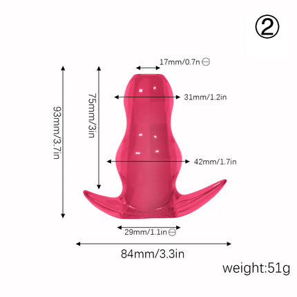 Hollow Anal Plug with Cap Soft Silicone Tunnel Butt Plug Anal Dilator Stretching Trainer Adult Sex Toy for Men Women Gay Fetish