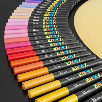 enmy Black box Direct Liquid acrylic markers with paper 24-80 colors soft head colorful painting pen DIY Paint Marker