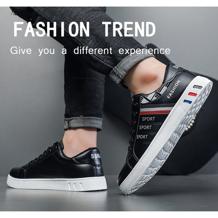 Spring and Autumn Men's Shoes New Style Low-Top Lightweight Large Size Trendy Shoes Student Fashion Versatile Thick-Soled Sports Shoes Casual Sneakers