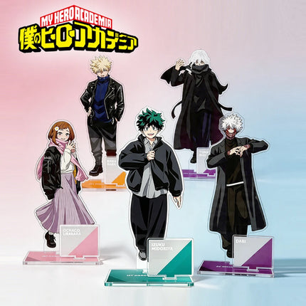 New My Hero Academia Acrylic Stand Keychain 15cm Izuku Midoriya Katsuki Bakugo Ochaco Uraraka Kawaii Desktop Decor Gift
