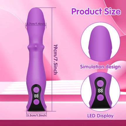 Women's Thrusting Swing Vibrator G Spot Dildo Anal Vaginal Stimulator with Sliding Vibration Adult Sex Toy