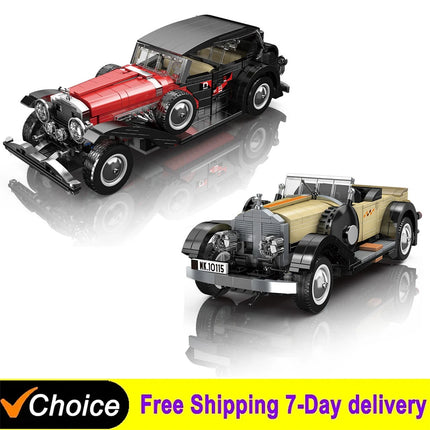 Creative Technical T50 Vintage Car Set Building Block The MOC Fantom Vintage Car Model Assembly Brick Toys For Kids Gifts
