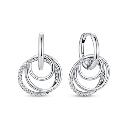 New 2026 Original 925 Sterling Silver Earrings For Women Piercing Hoop Love Heart Earings Rose Gold Wedding Gift Luxury Jewelry