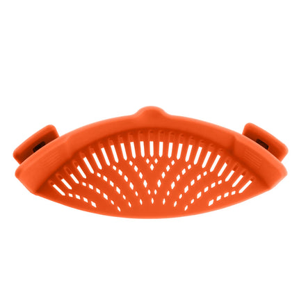 LMETJMA 6 Color Universal Clip on Strainer Adjustable Silicone Strain Pot   Strainer Colander For Pasta Fruit Vegetable JT-007