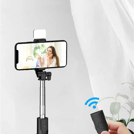 Bluetooth Selfie Stick Retractable 360 Rotation Portable Selfie Stick Multi-functional Mini Tripods with Wireless Remote Shutter