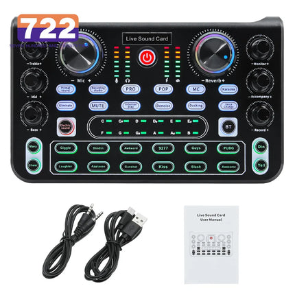 Professional Portable Mixer Sound Mixing X60 Sound Card English Version Convenient Compact For Live Broadcast KTV Singing