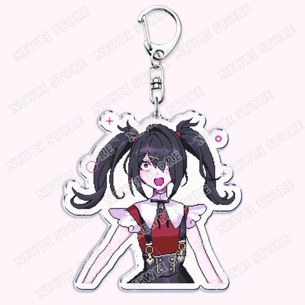 Video Game Ame Chan Keychains for Women Accessories Needy Streamer Emoji Cat Overload Girl Overdose Keyring Fans Friends Gifts