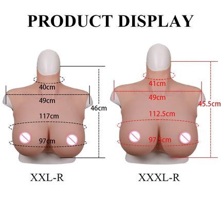 Drag Queen A - H Cup Silicone Breasts Forms Cosplay Fake Boobs Bodysuit Crossdressing Silicone Breast Plate Crossdresser Chest