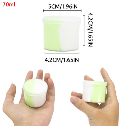 1.76oz Frog Whale Theme Charms DIY Butter Slime Kit - Bicolor Fluffy Super Stretchy Slime Putty for Kids, Ideal Christmas Gift