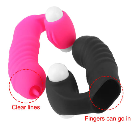Strapon Finger Sleeve Vibrators For Women Clitoris Stimulator Vaginal Licks Anal Plug Female Masturbator Sex Toys Couples Erotic