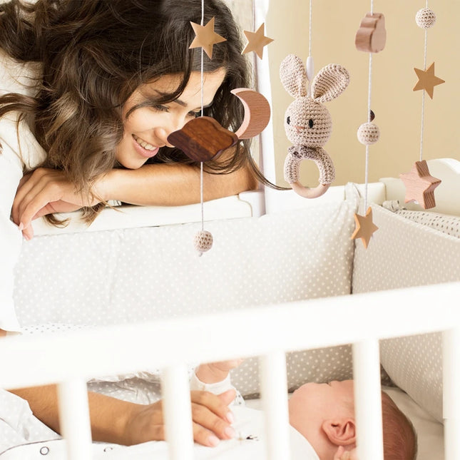 Baby Cloud Rattles Crib Mobiles Toys 0-12 Months Bell Musical Box Newborn Bed Bell Toddler Rattles Carousel For Musical Toy Gift