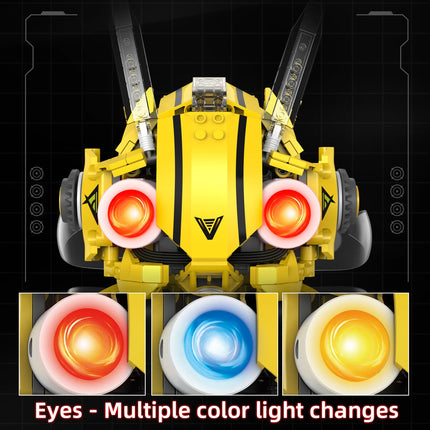 5-in-1 Programmable Robot Building Blocks Kit Remote/APP Control Digital Display Color Sensor STEM Toy for Kids Adults