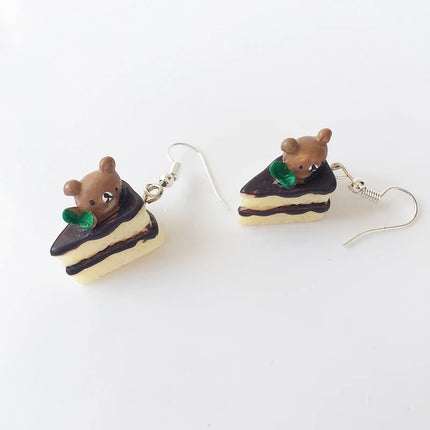 Cute Jewelry Bulk Wholesale Chocolate Strawberry Cake Popcorn Drink Coke Bottle Cap Miniature Food Resin Earrings for Women