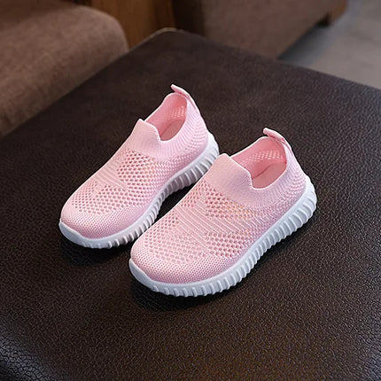 Children's Running Sneakers Boys Girls Casual Mesh Breathable Non-Slip Walking Patchwork Tennis Toddler Soft-Soled Girls' Shoes