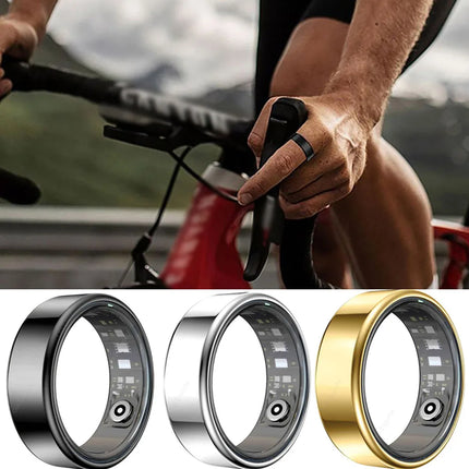 Smart Ring Wireless Function Step Counting Sports Mode Stainless Steel Material Novelty Ring Fashion Men's and Women's Ring