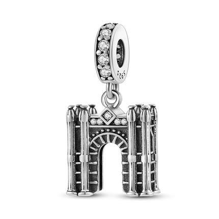 Inlaid Zircon Charm Beads 925 Sterling Silver Color Love Heart Snake Dangle Fit Original Bangle Bracelet Charms Pendant Jewelry