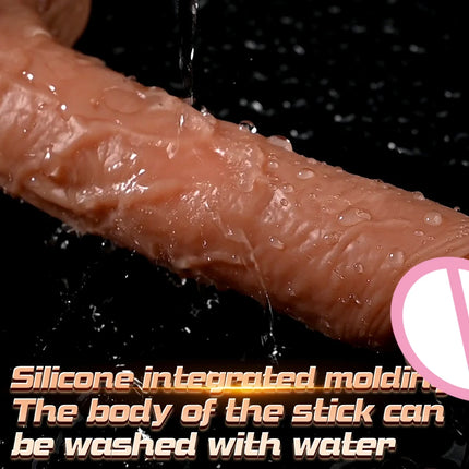 Female Realistic Dildo Soft Silicone Heating Masturbation Vibrator G-spot Vagina Anal Massager Big Dick Sex Toys For Women 18+