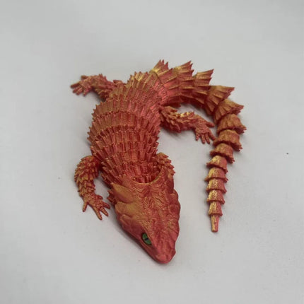 3D Printed Lizard Statue, Flexible 3D Printed Animal, Colorful Figurines Statue, Gifts, 36.5Cm/14.37In, 23.5Cm/9.25In