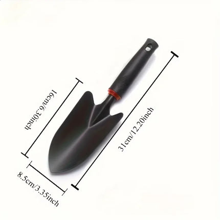 Ergonomic Metal Garden Trowel with Black Handle And Orange Trim - Ideal for Planting Flowers And Vegetables