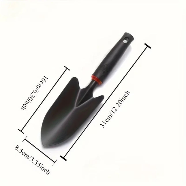 Ergonomic Metal Garden Trowel with Black Handle And Orange Trim - Ideal for Planting Flowers And Vegetables