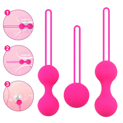 Silicone Kegel Exercise Balls –Vaginal Tightening Machine Essential Women’s Intimate Fitness Toy Safety Women's Vaginal Massager